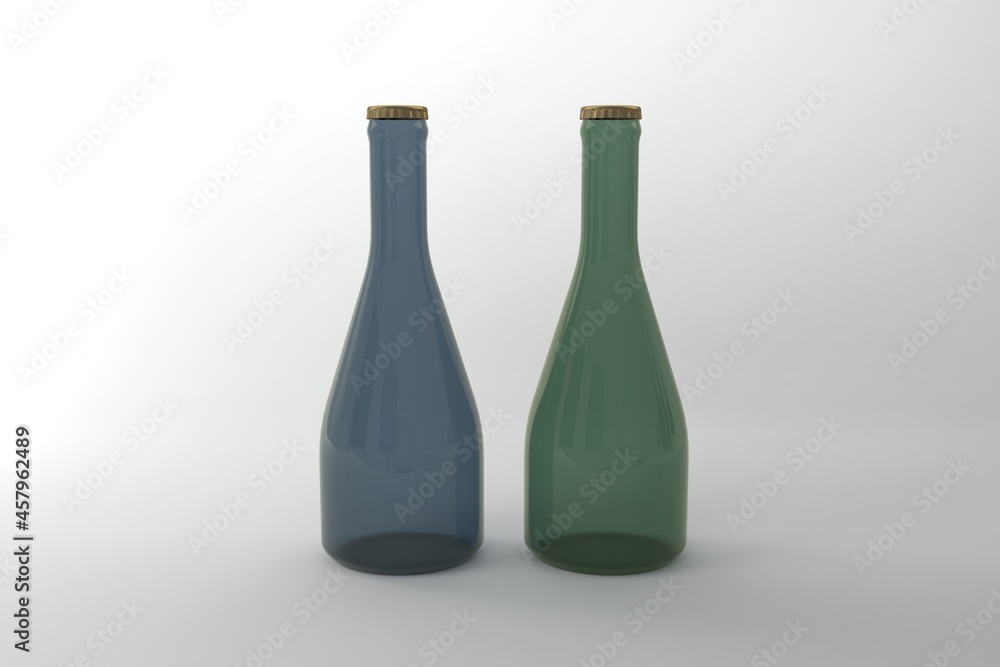 3D Rendered Bottles Mockup Template 3D Rendered Bottles Mockup Template