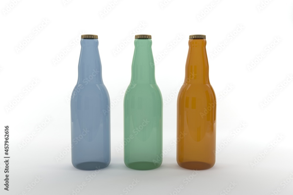 3D Rendered Bottles Mockup Template 3D Rendered Bottles Mockup Template