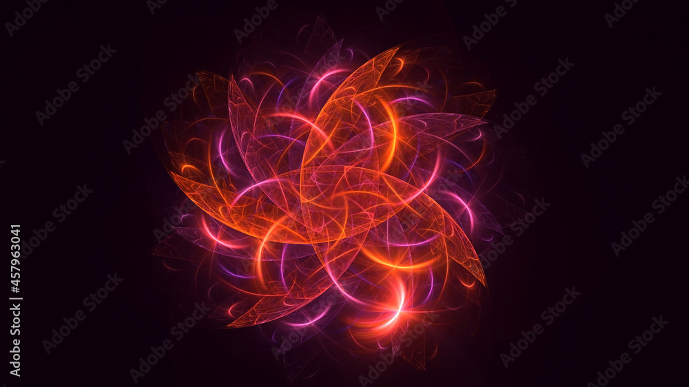 3D rendering abstract multicolor fractal light background 3D rendering abstract multicolor fractal light background