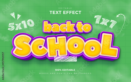 Back to school 3d text effects