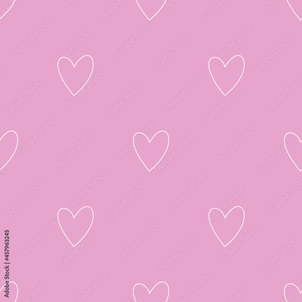 Seamless vector hearts symbol pattern. Valentine's day background. Stylish pattern for design, fabric, textile etc.
