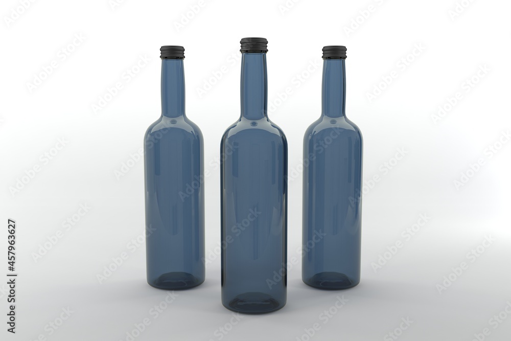 3D Rendered Bottles Mockup Template 3D Rendered Bottles Mockup Template
