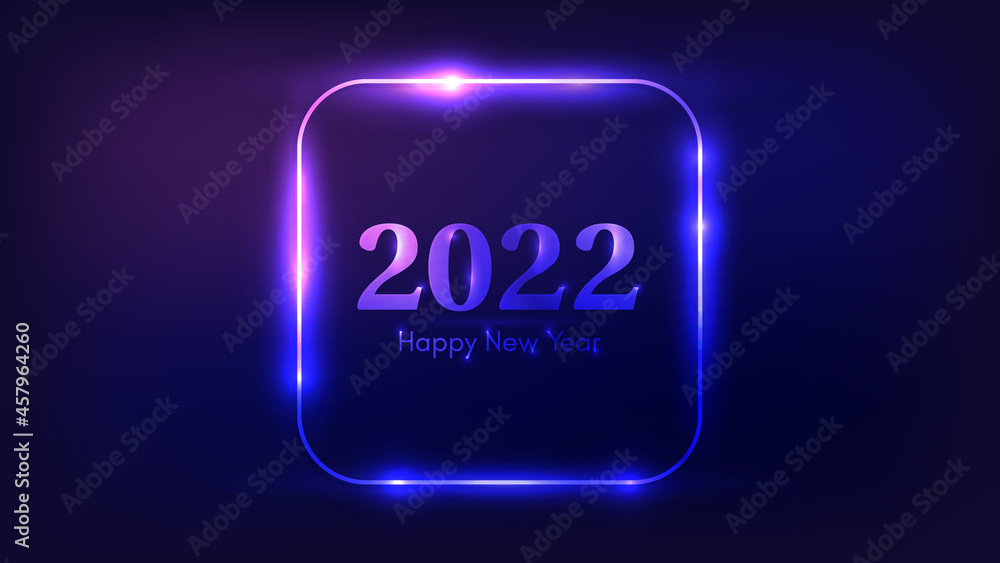 2022 Happy New Year neon background 2022 Happy New Year neon background
