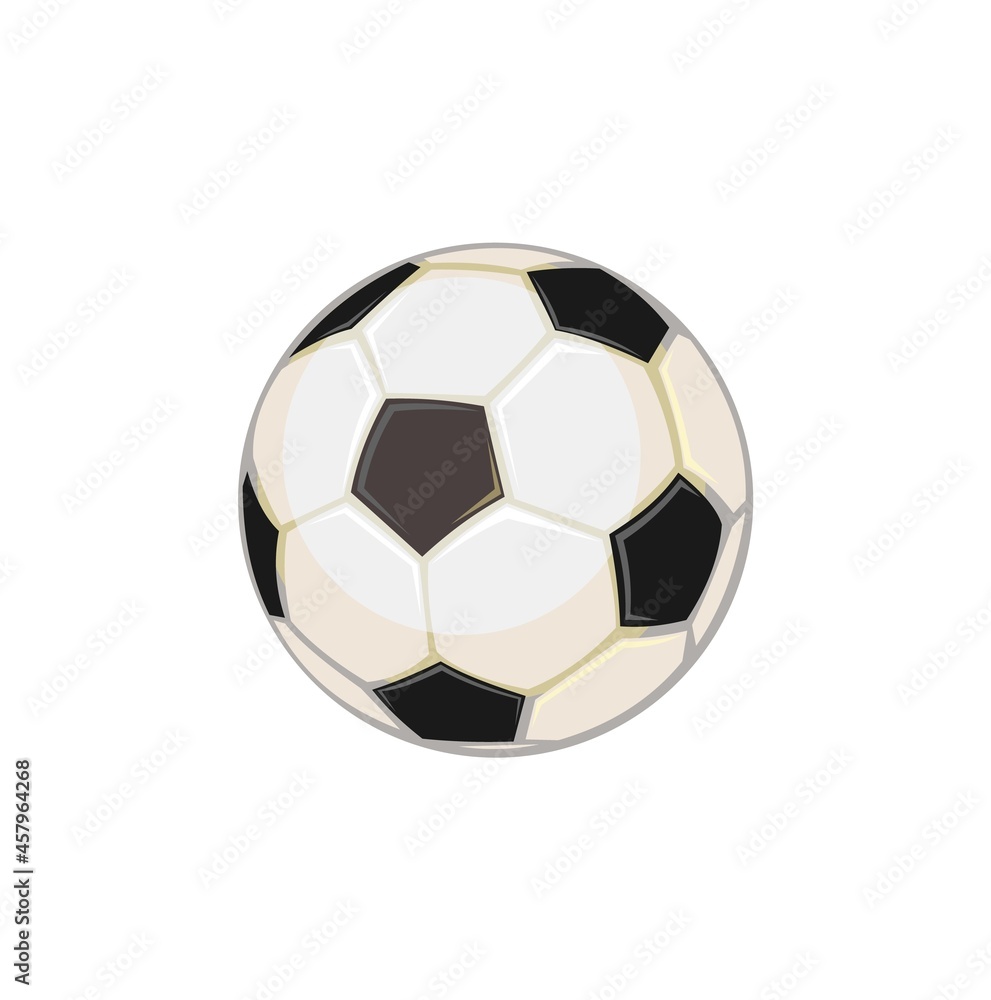 Fototapeta premium Soccer ball. Football. Sports equipment for athletes. Isolated on white background. Symbol, icon. Colorful Illustration Vector