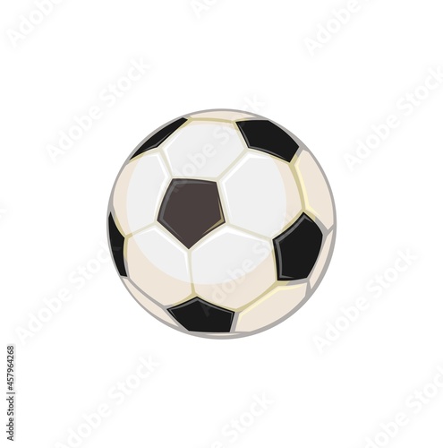 Soccer ball. Football. Sports equipment for athletes. Isolated on white background. Symbol, icon. Colorful Illustration Vector