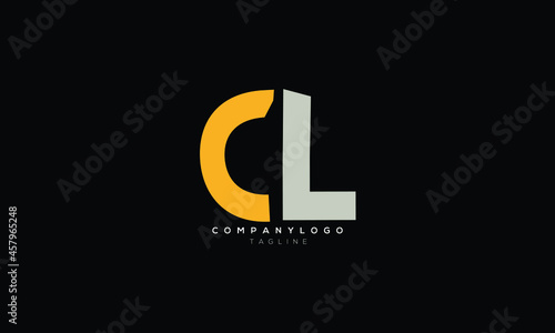 CL, LC, Abstract initial monogram letter alphabet logo design