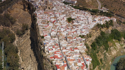 Aerial view over Puente Nuevo Ronda Town, Spain 

Ronda is a town in the Spanish province of Málaga, drone, 2021
