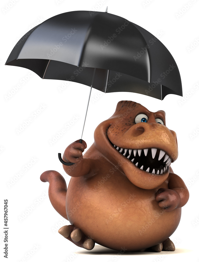 Naklejka premium Fun dinosaur - 3D Illustration