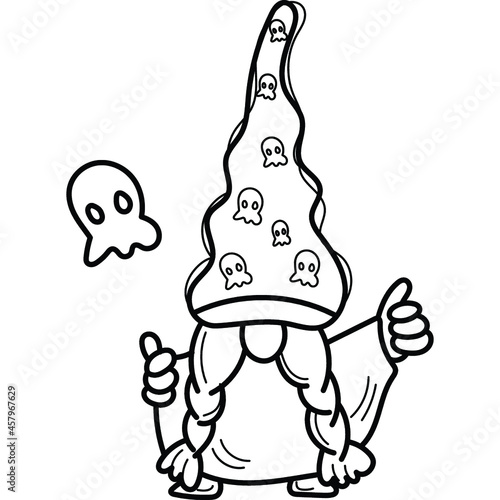 halloween_ghost gnome line icon
