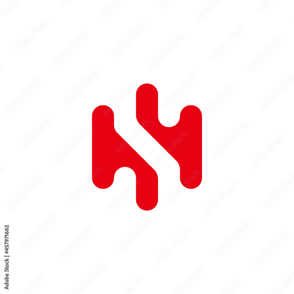 letter sh simple geometric negative space logo vector letter sh simple geometric negative space logo vector