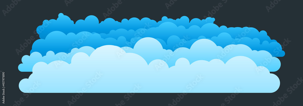 Set of Clouds Illustration for Wide Backgrounds