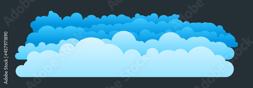 Set of Clouds Illustration for Wide Backgrounds