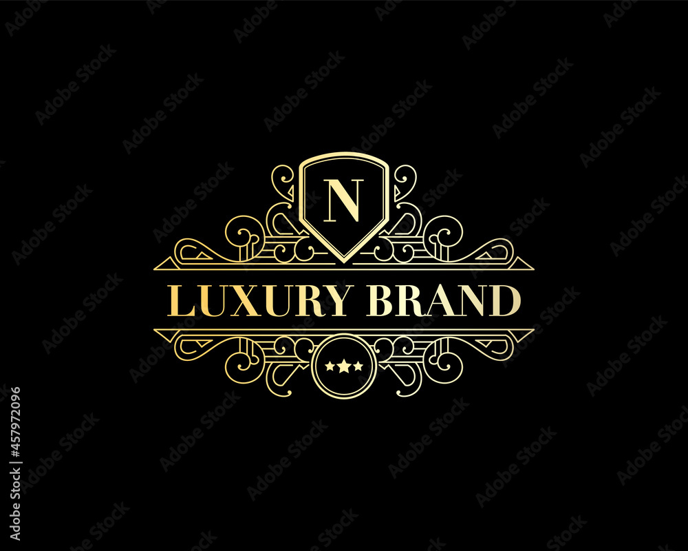 Antique retro luxury victorian calligraphic emblem logo with ornamental frame suitable for barber wine craft beer shop spa beauty salon boutique antique restaurant hotel resort classic royal brand Antique retro luxury victorian calligraphic emblem logo with ornamental frame suitable for barber wine craft beer shop spa beauty salon boutique antique restaurant hotel resort classic royal brand