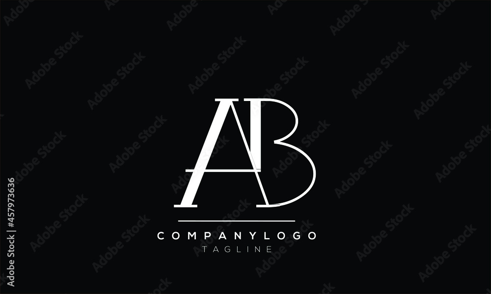 Abstract Letter Initial AB BA Vector Logo Design Template. Abstract Letter Initial AB BA Vector Logo Design Template.