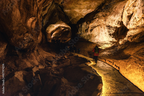 Interior of Dachstein Mammoth Cave, Krippenstein Austria. photo