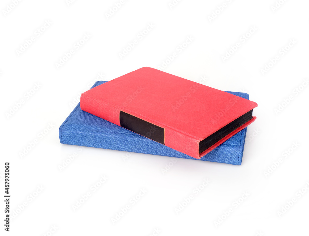 Stack of books in colour covers isolated on a white background Stack of books in colour covers isolated on a white background