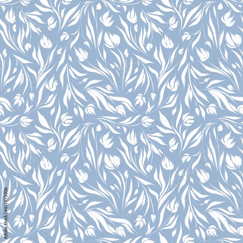 Seamless floral pattern. Design for fabric, wallpaper, packaging and textile 