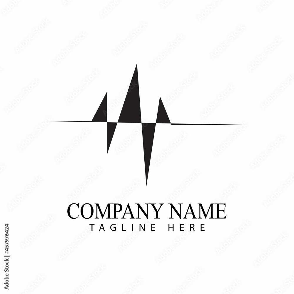Sound waves vector illustration design template Sound waves vector illustration design template