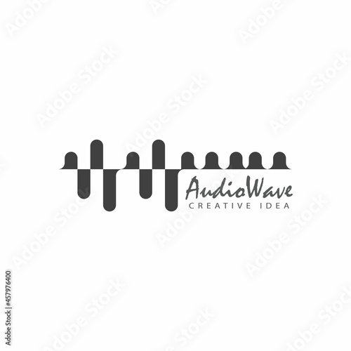 Fototapeta Naklejka Na Ścianę i Meble -  Sound waves vector illustration design template