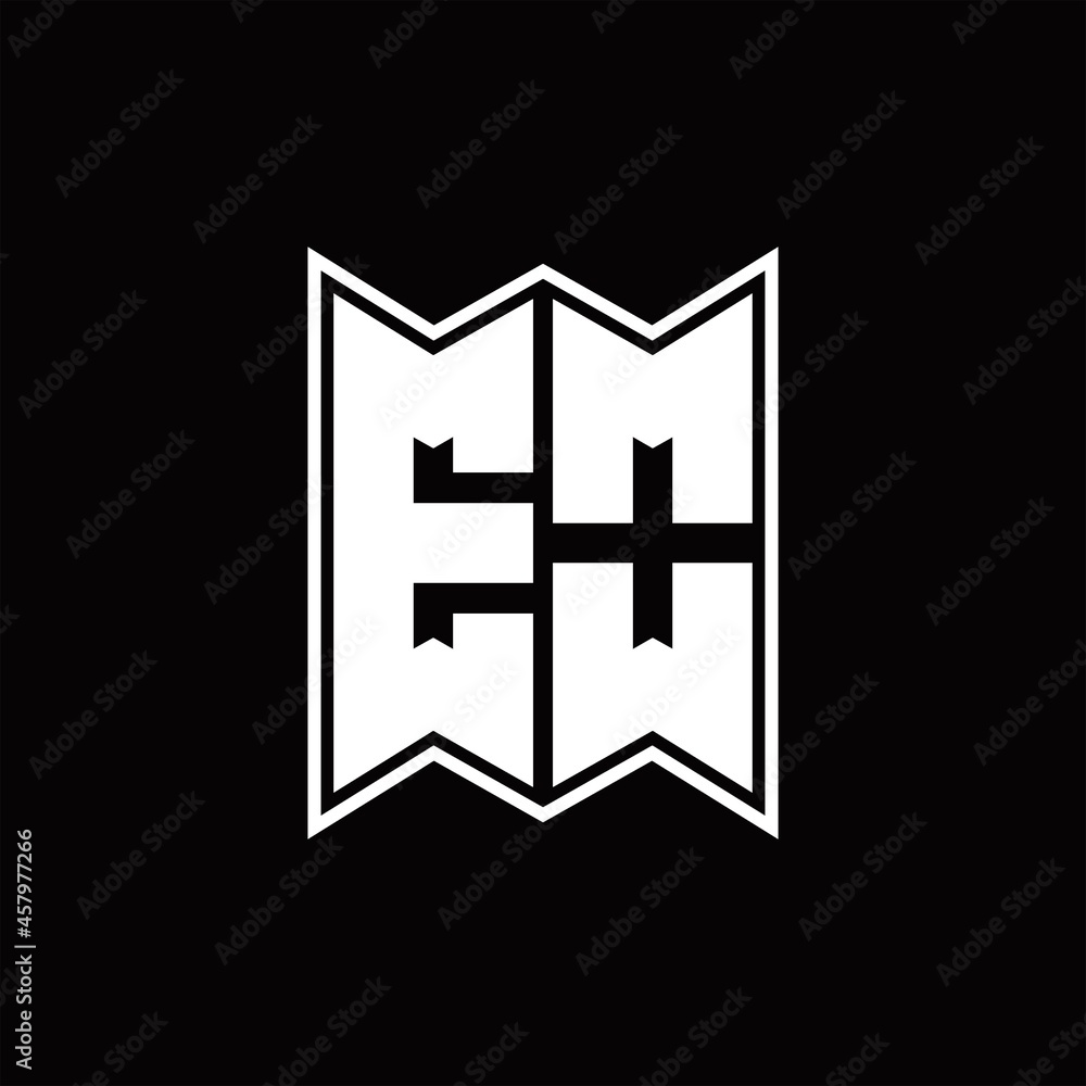 EO Logo monogram with emblem style design template