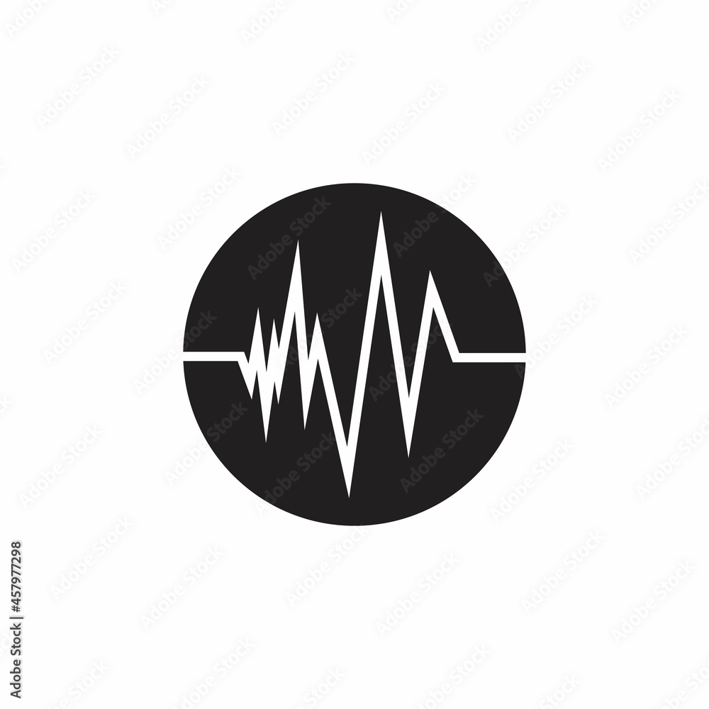 Sound waves vector illustration design template Sound waves vector illustration design template
