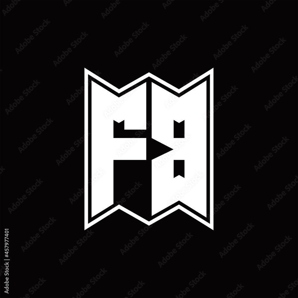 FB Logo monogram with emblem style design template FB Logo monogram with emblem style design template