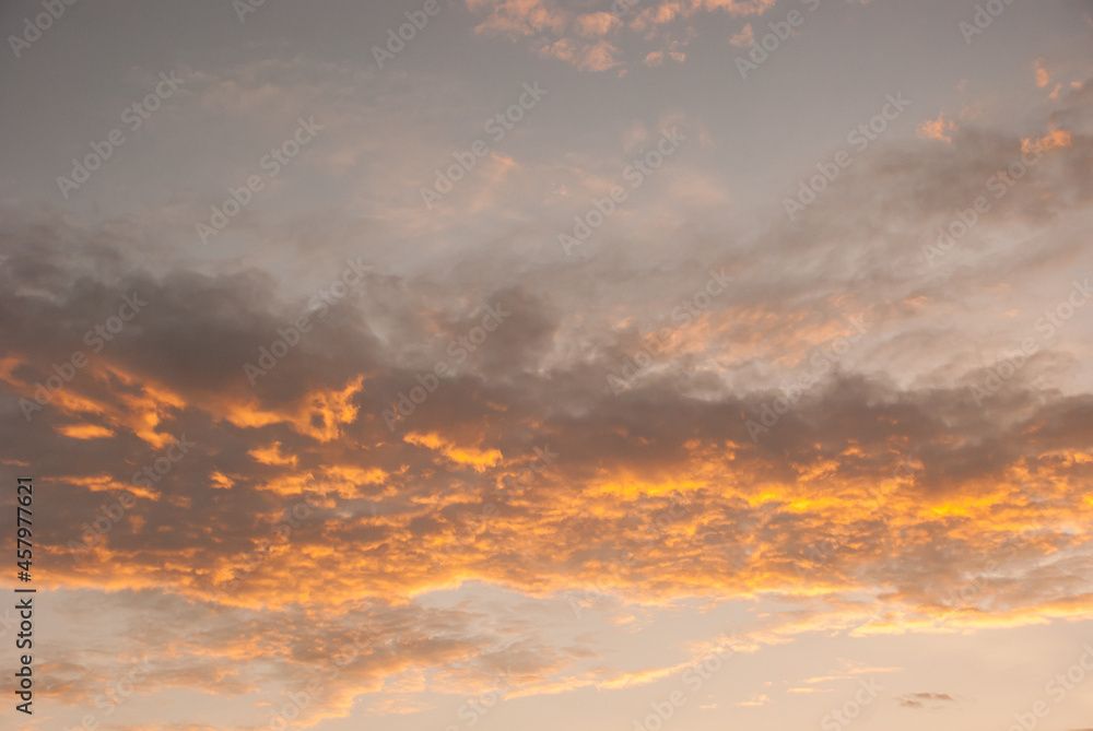 Fototapeta premium natural landscapes of sunrise and sunset in Asia Beautiful scenery under the sky after sunset with warm colors in the background