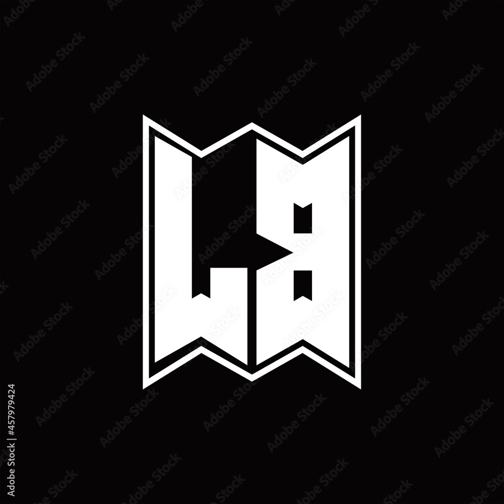LB Logo monogram with emblem style design template LB Logo monogram with emblem style design template