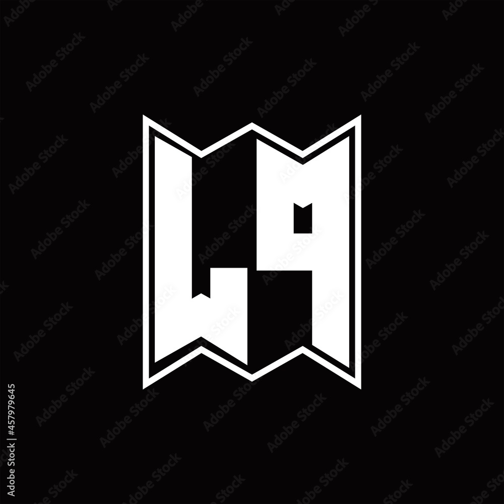 LP Logo monogram with emblem style design template LP Logo monogram with emblem style design template