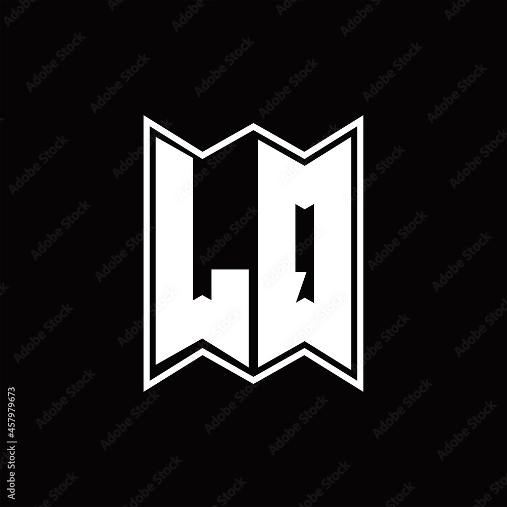 LQ Logo monogram with emblem style design template LQ Logo monogram with emblem style design template