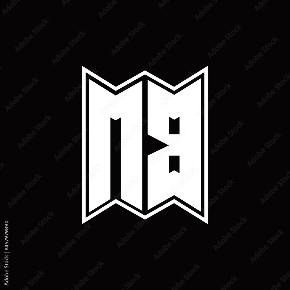 MB Logo monogram with emblem style design template MB Logo monogram with emblem style design template