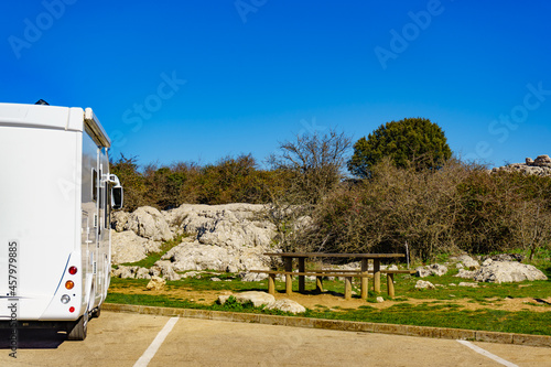 Caravan in Torcal de Antequera, Spain
