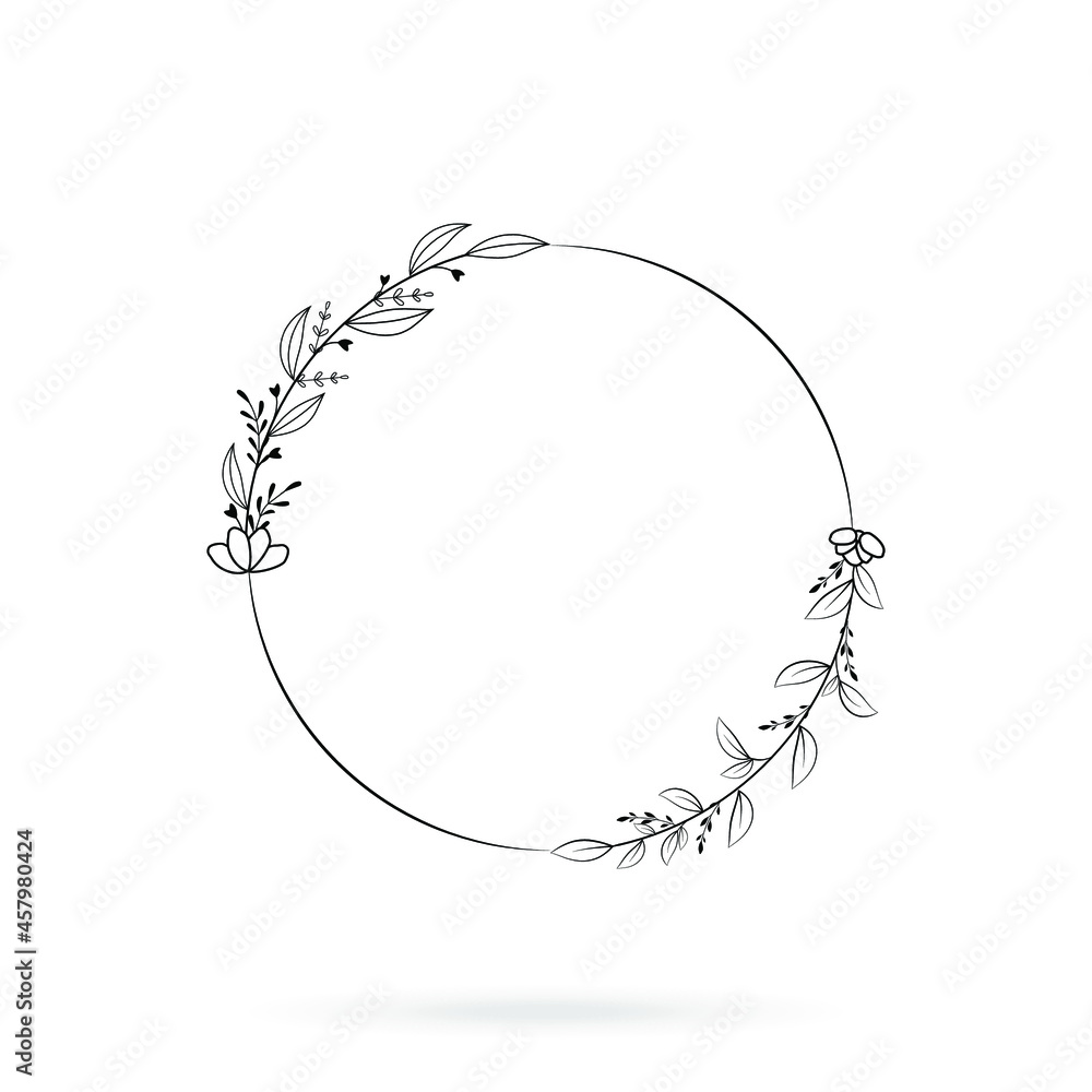 frame botanical vector design floral ornament isolated template frame botanical vector design floral ornament isolated template
