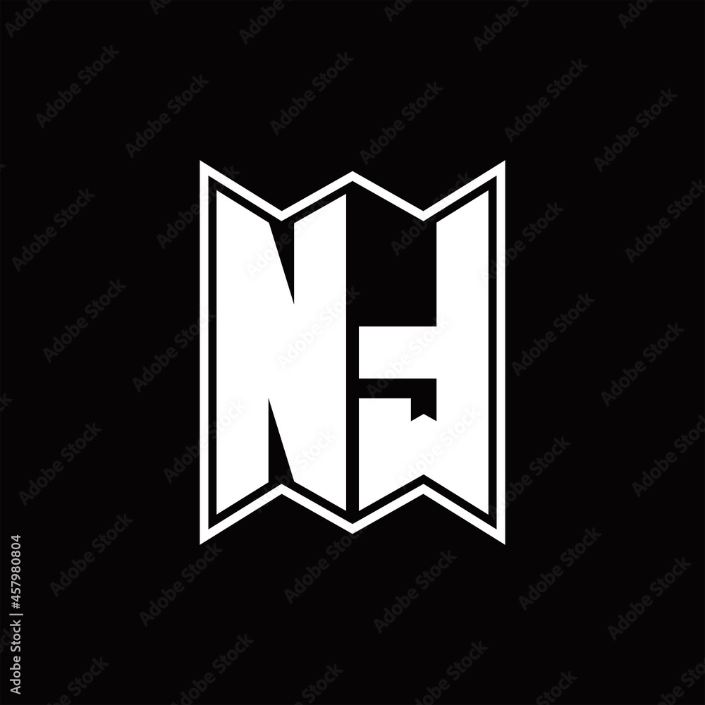 NT Logo monogram with emblem style design template NT Logo monogram with emblem style design template