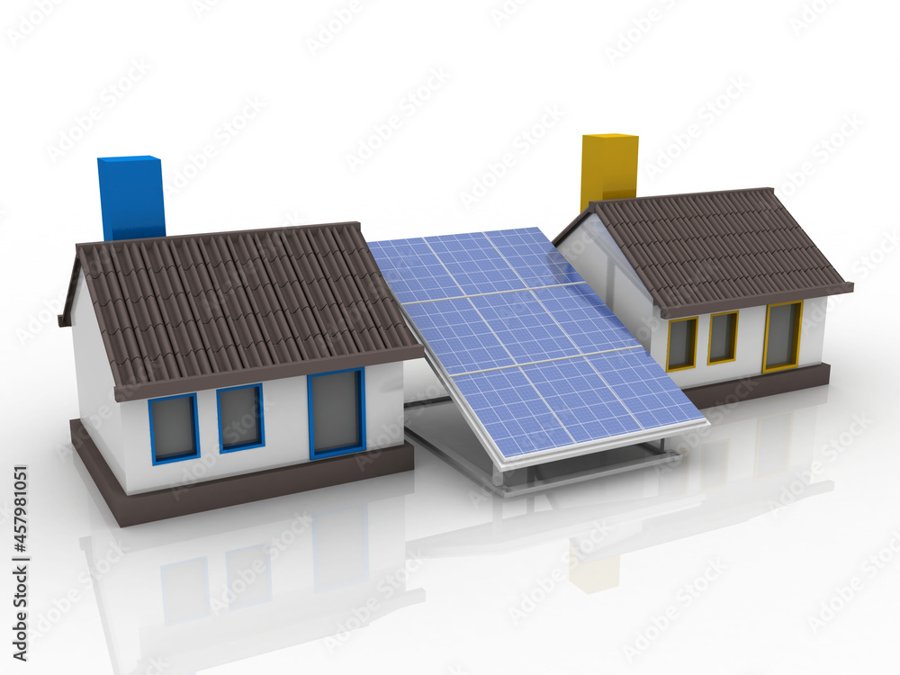 3d rendering solar panels in home
3d rendering solar panels in home