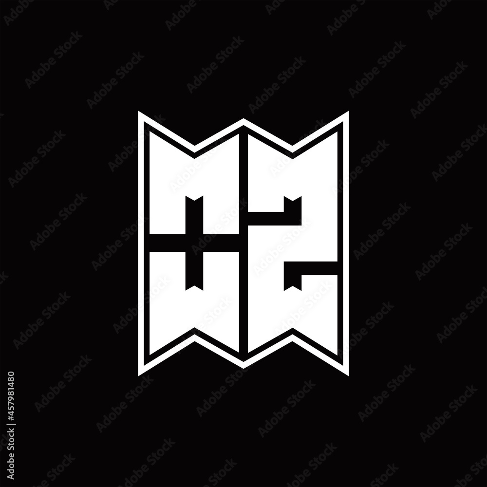 OZ Logo monogram with emblem style design template OZ Logo monogram with emblem style design template