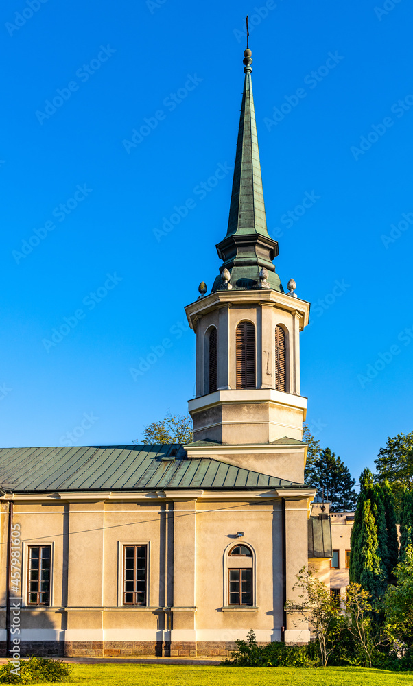 Lutheran Evangelical Church of Christ Ascension at Pulawska 2A street in Mokotow district of Warsaw, Poland