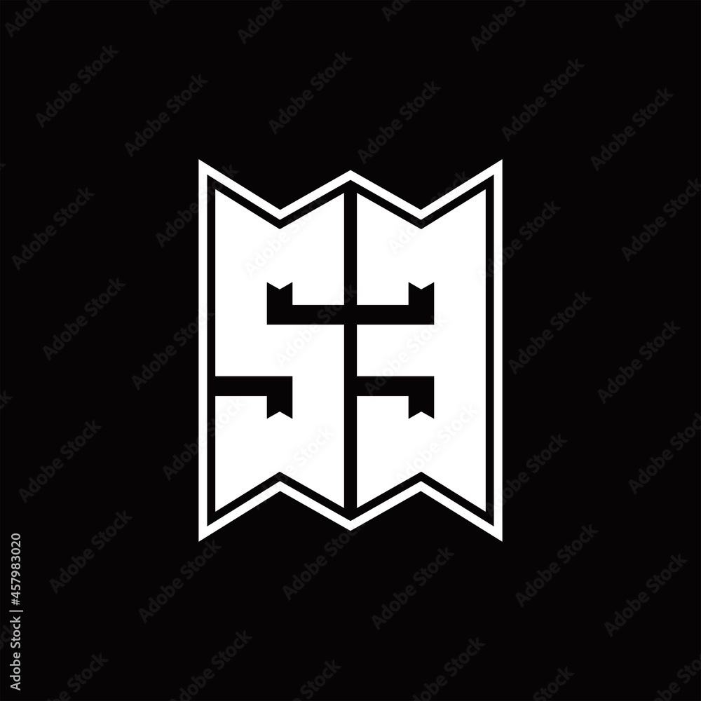 Obraz premium SE Logo monogram with emblem style design template