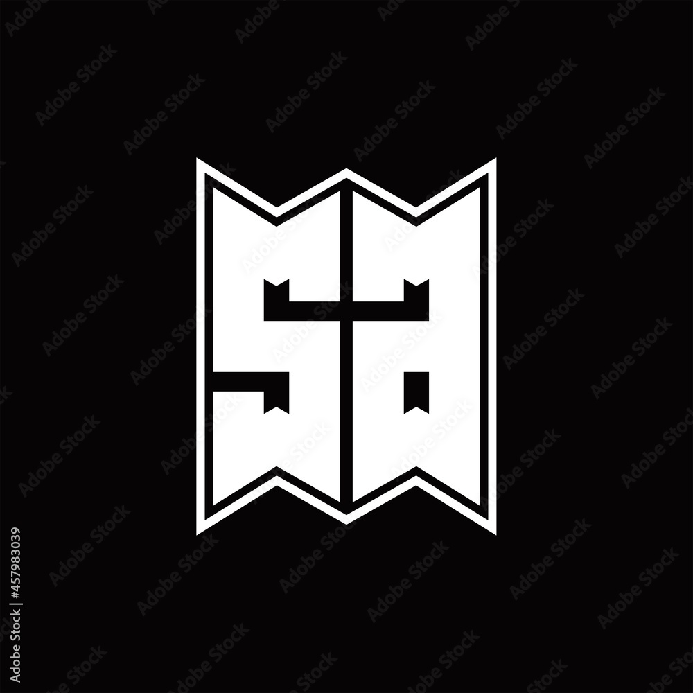 SG Logo monogram with emblem style design template SG Logo monogram with emblem style design template