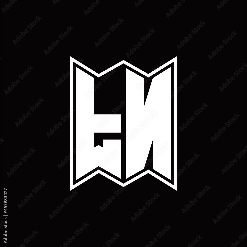 TN Logo monogram with emblem style design template TN Logo monogram with emblem style design template