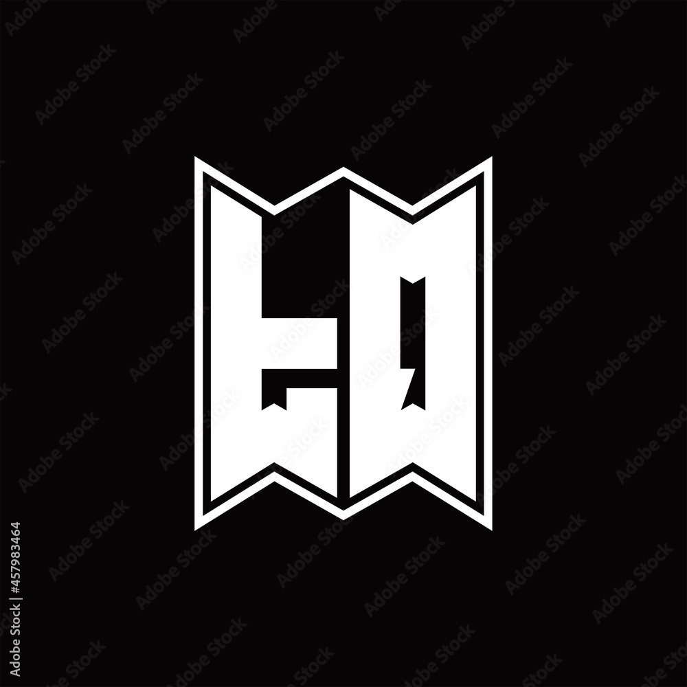 TQ Logo monogram with emblem style design template TQ Logo monogram with emblem style design template