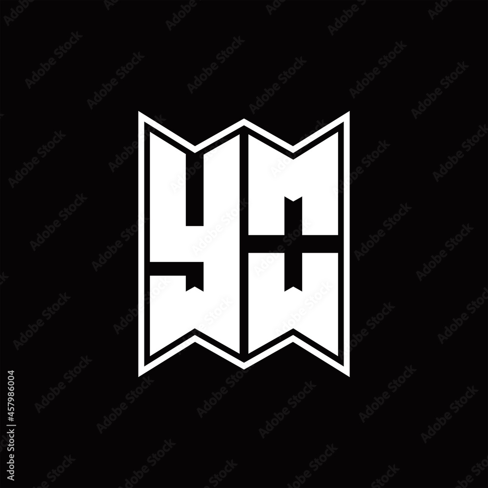 YO Logo monogram with emblem style design template YO Logo monogram with emblem style design template