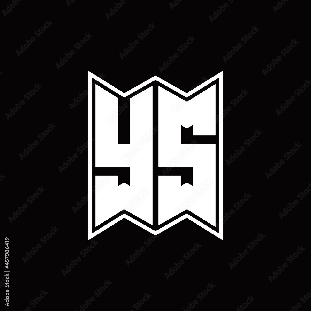 YS Logo monogram with emblem style design template YS Logo monogram with emblem style design template