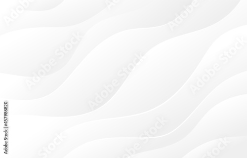 Smooth and clean vector subtle background illustration, abstract white light gray wave flowing lines curve luxury elegant texture