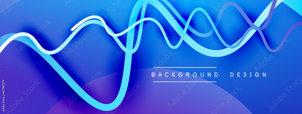 Abstract gradient background with wave line with shadow effect. Geometric composition. 3D shadow effects and fluid gradients Abstract gradient background with wave line with shadow effect. Geometric composition. 3D shadow effects and fluid gradients