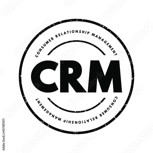 CRM - Consumer Relationship Management acronym, business concept background