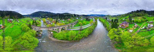 Vorokhta bridge 360 ​​panorama