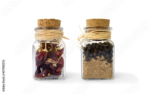 Two jars with pepper
