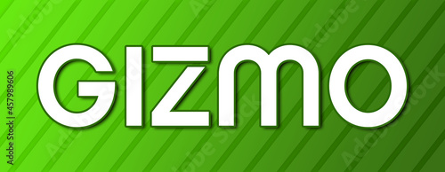 Fotografia Gizmo - text written on green background with abstract lines