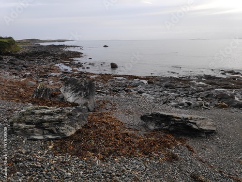 A view of the Atlantic Ocean near Renvyle in Galway on a summer's day. photo